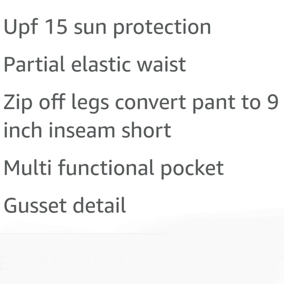 Columbia Crested Butte Green Convertible Pants NWT - Picture 4 of 7